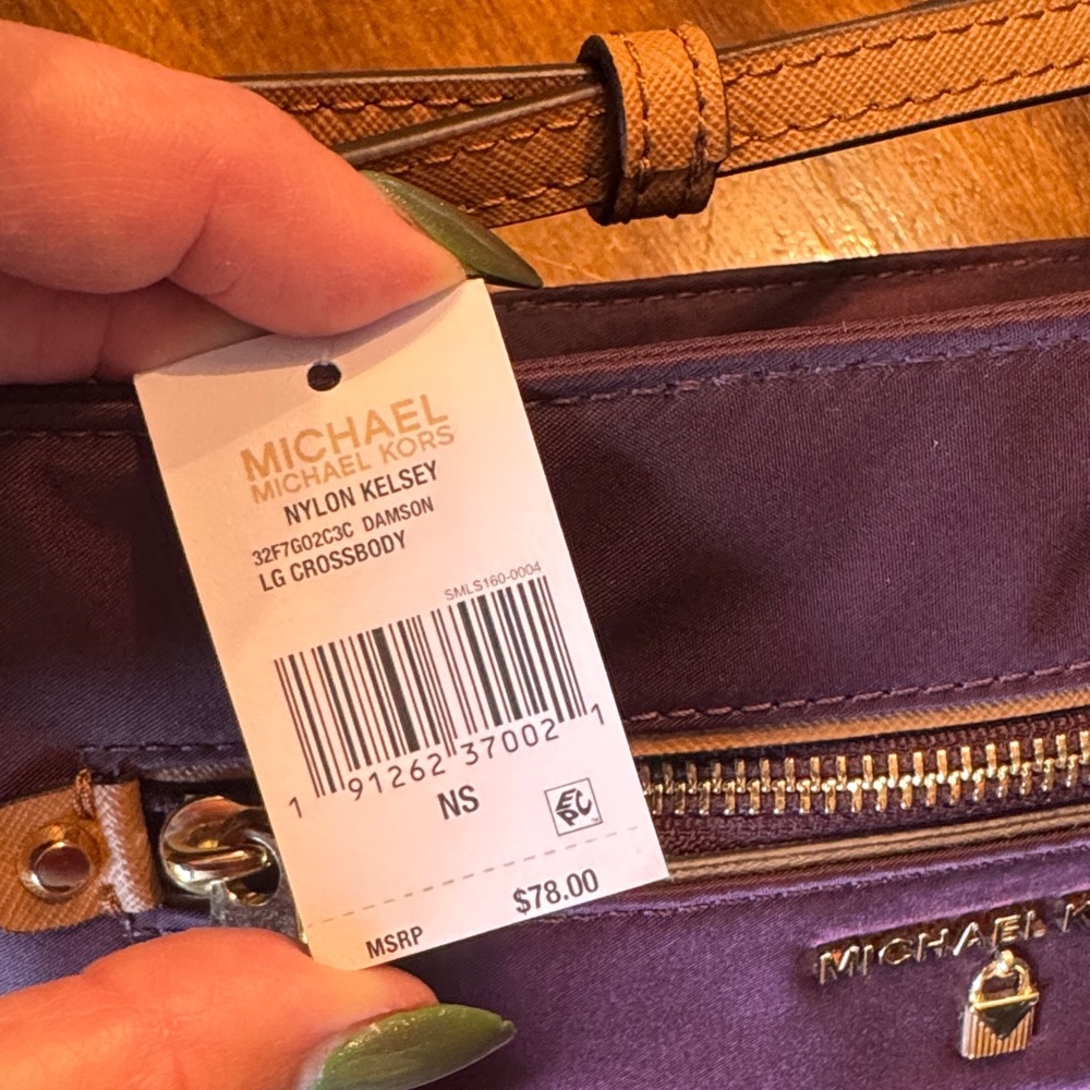 Michael Kors Crossbody Plum with Brown Accents - Picture 2 of 6